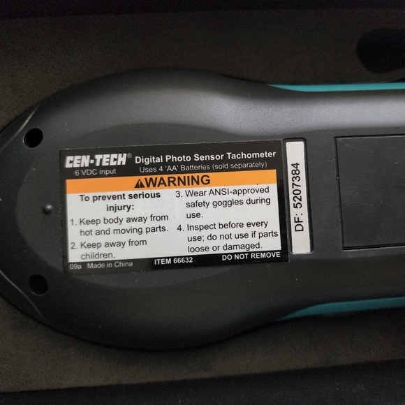 Cen-Tech Photo Tachometer 66632 Pre-Owned Excellent Condition In Box - Picture 5 of 5